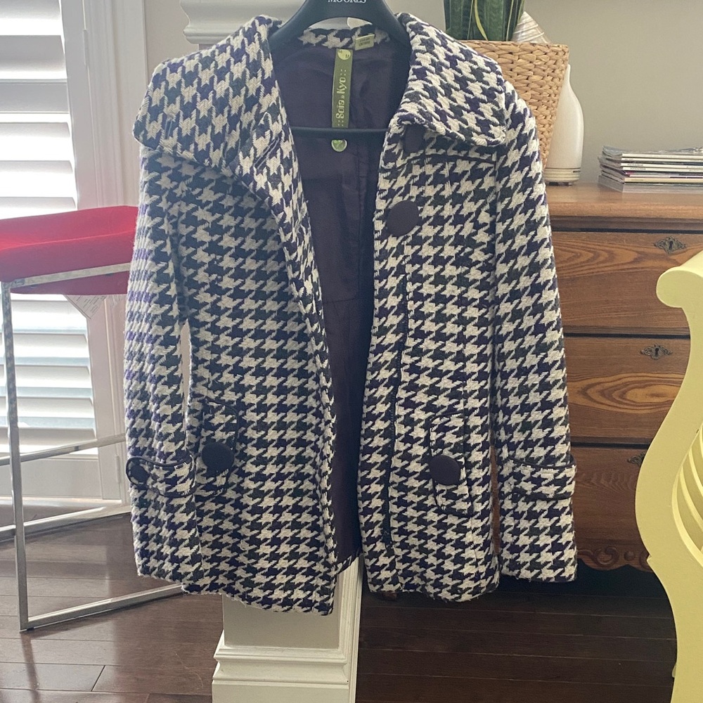 Soia & Kyo Purple and Cream Coat
